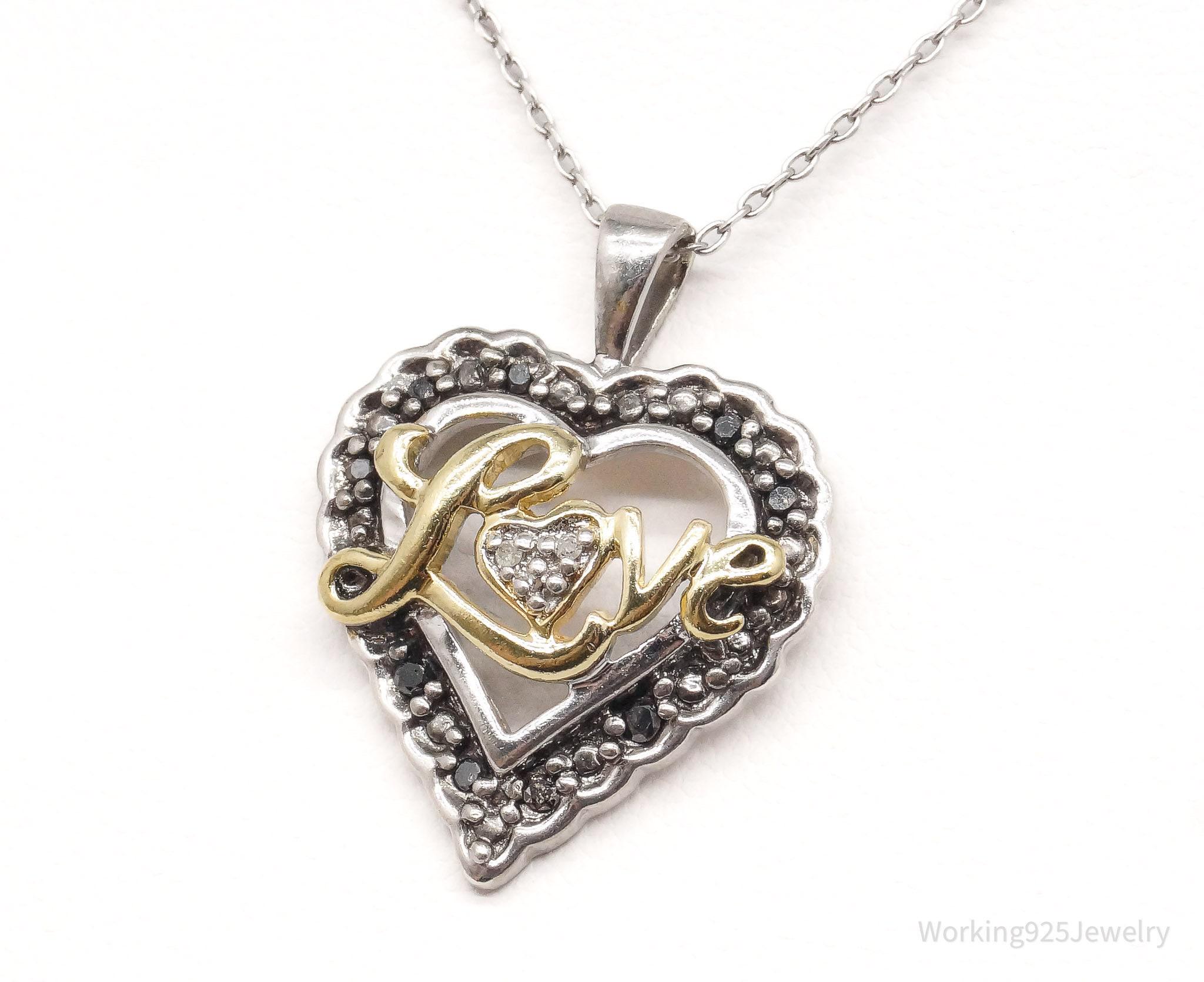 ■VINTAGE HOLLYWOOD■ Color Heart Necklace VH2279NE014B VINTAGE GOLD TONE HEART PENDANT NECKLACE 24