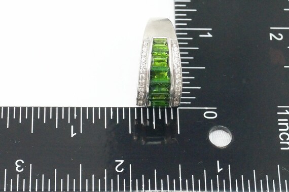 Designer Lab Emerald Cubic Zirconia Sterling Silv… - image 7
