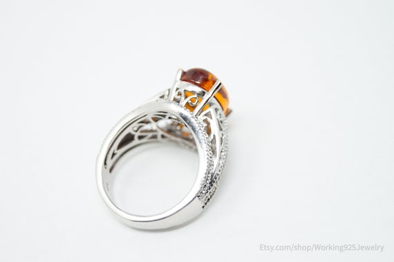 Vintage Designer Karis Amber Sterling Silver Stat… - image 6