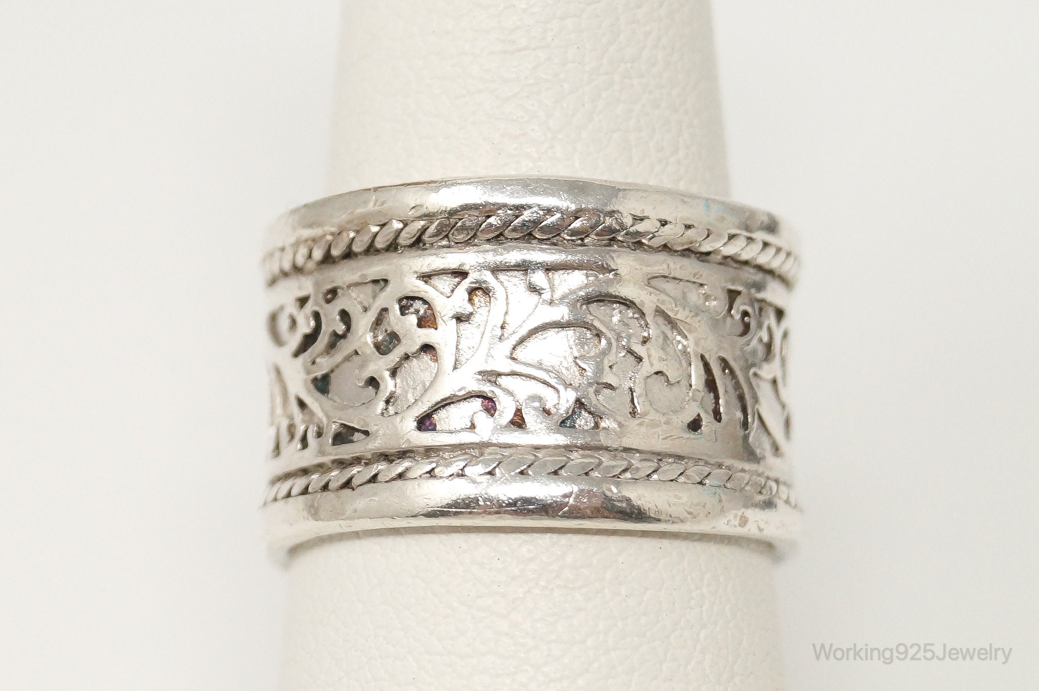 Vintage Designer Chapal-zenray Sterling Silver Band Ring Size 8.25 - Etsy Vintage Designer Chapal-zenray Sterling Silver Band Ring Size 8.25 - Etsy