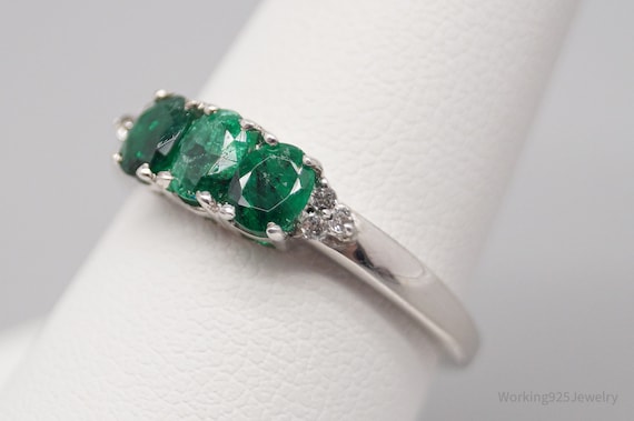 JTV TGGC Emerald White Topaz Sterling Silver Ring… - image 4