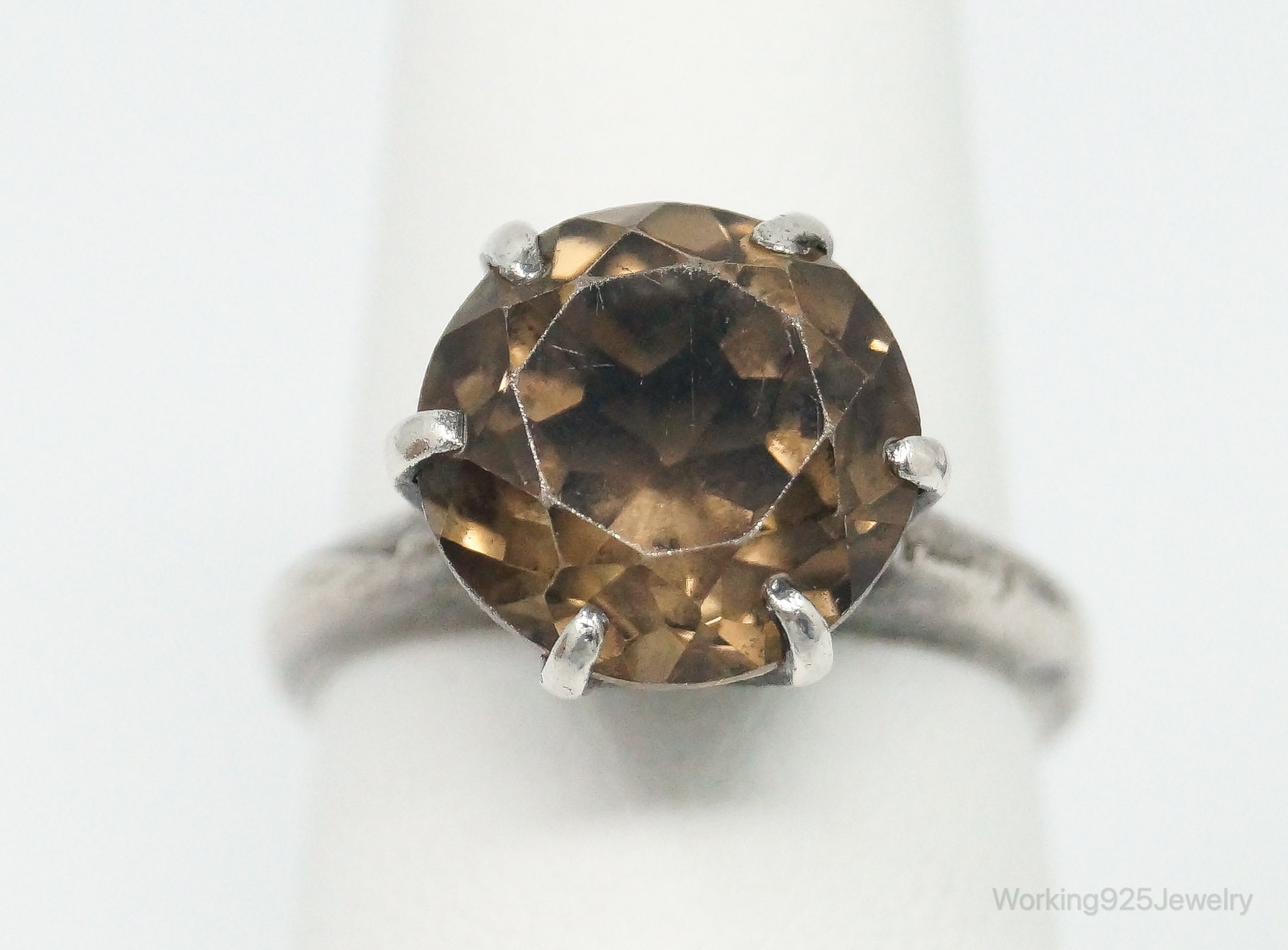 Antique smokey 2024 topaz ring