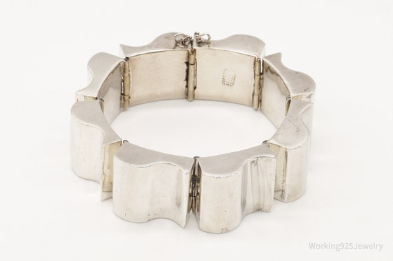 Vintage Mexico Modernist Sterling Silver Bracelet - image 3