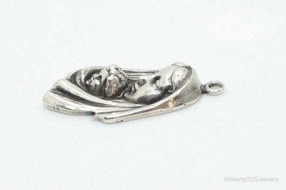 Vintage Mother Mary Baby Jesus Sterling Silver Pe… - image 4