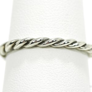 Anello vintage in argento sterling con fascia della designer nativa Carolyn Pollack, misura 7,75