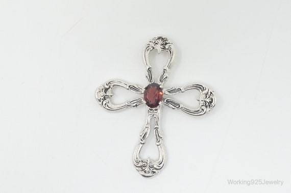 Vintage Designer Gorham Garnet Ornate Sterling Si… - image 3