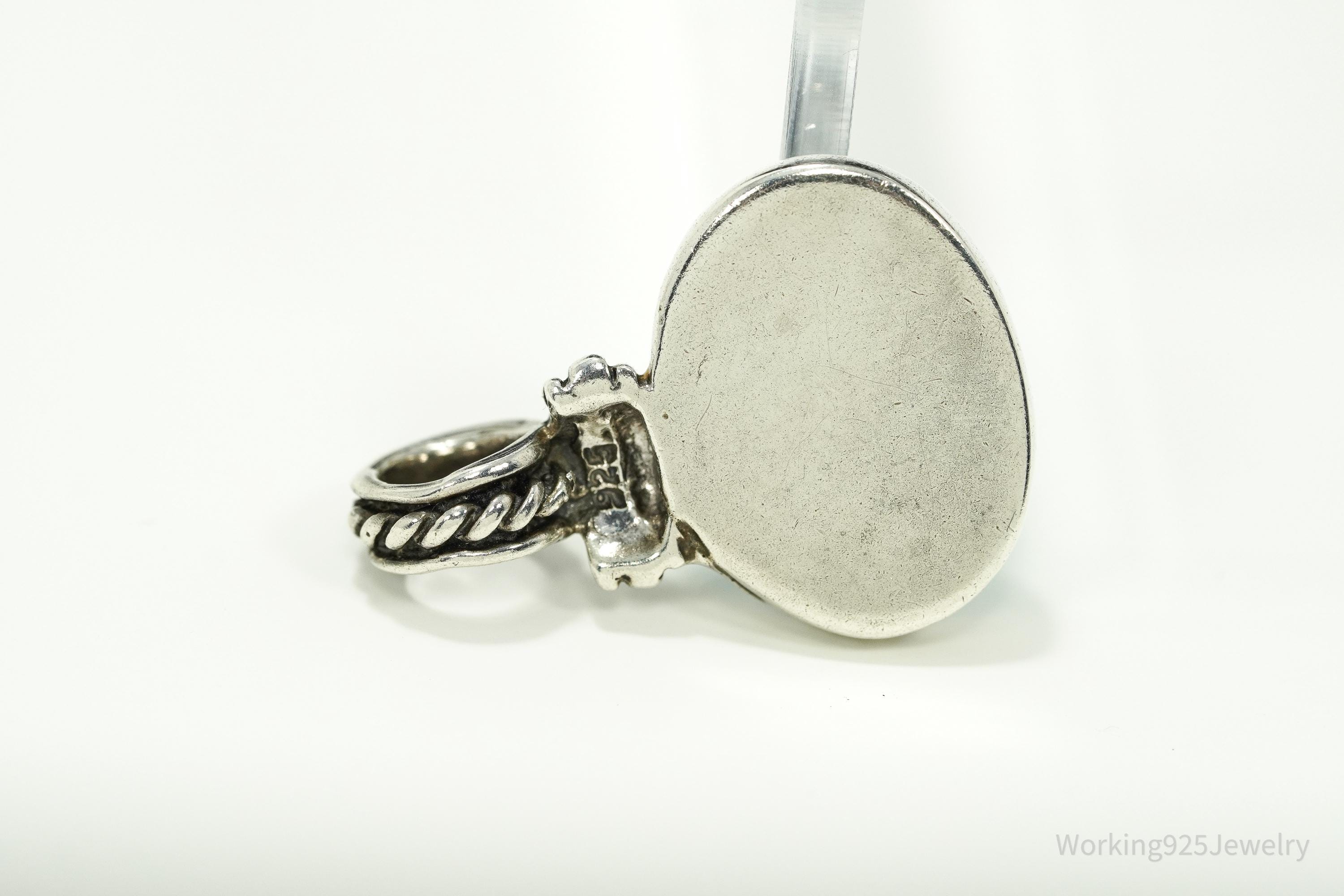 ヴィンテージ ブルー ターコイズ スターリングシルバー ペンダント 1 1