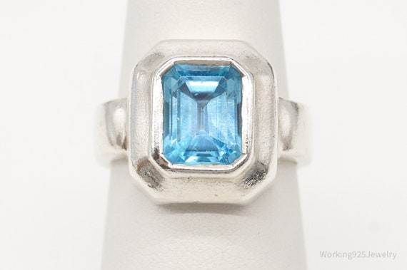 Vintage Designer Boma Blue Topaz Sterling Silver … - image 2