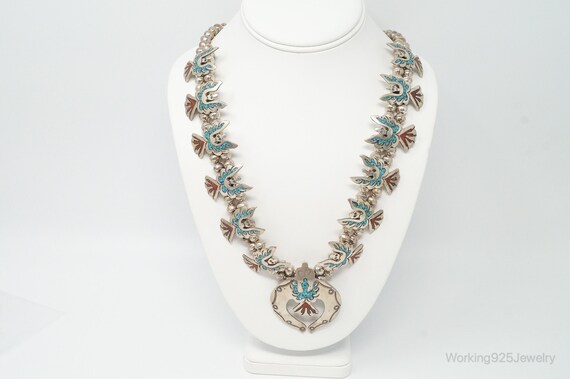 Peyote bird hotsell squash blossom necklace