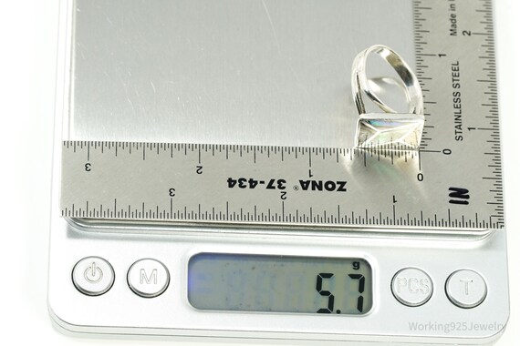 Vintage Paua Abalone Shell Inlay Sterling Silver … - image 9