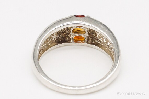 Vintage Citrine Sterling Silver Ring Size 9 - image 5