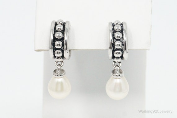 Designer Pearl Sterling Silver Earrings - image 5