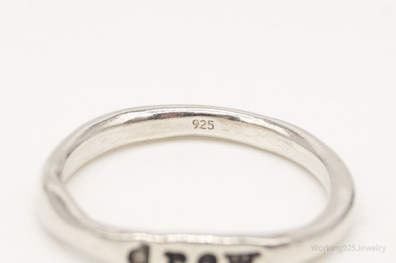 Vintage "Drew" Name Sterling Silver Ring - Size 1… - image 5