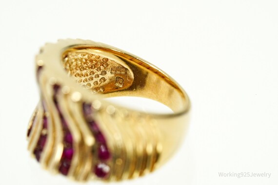 VTG Designer Ross Simons Ruby Gold Over Sterling … - image 7
