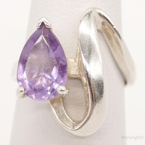 Vintage Amethyst Sterling Silber Ring - Größe 5