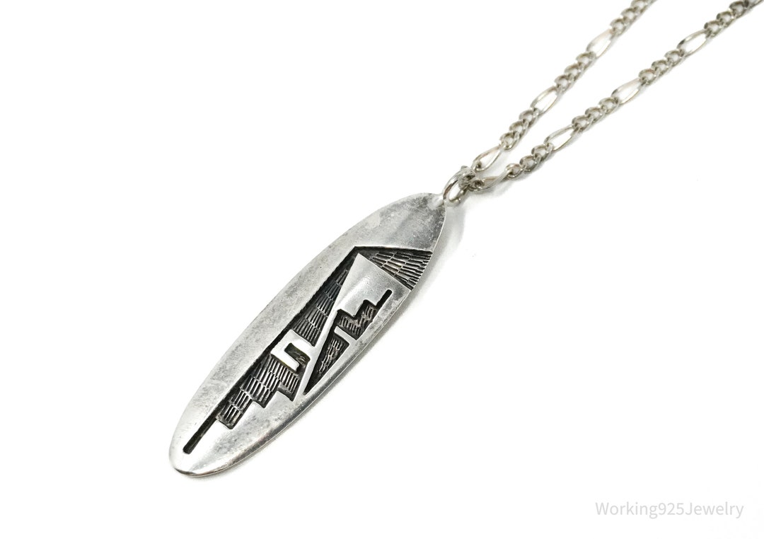 Vintage Native American Hopi Silversmith Michael Sockyma