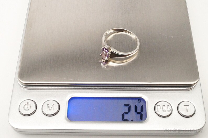 Silver 950 Kyanite and Amethyst Ring Size 9 main image 1