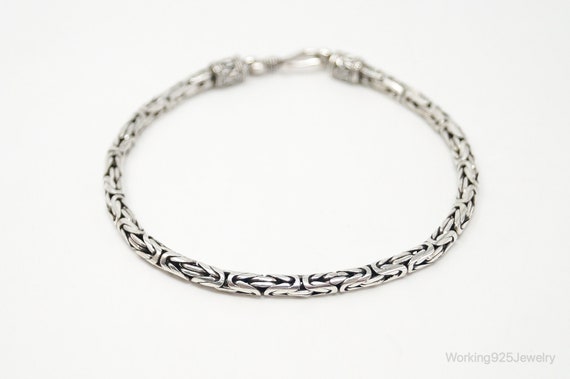 Vintage Byzantine Chain Balinese Sterling Silver … - image 2