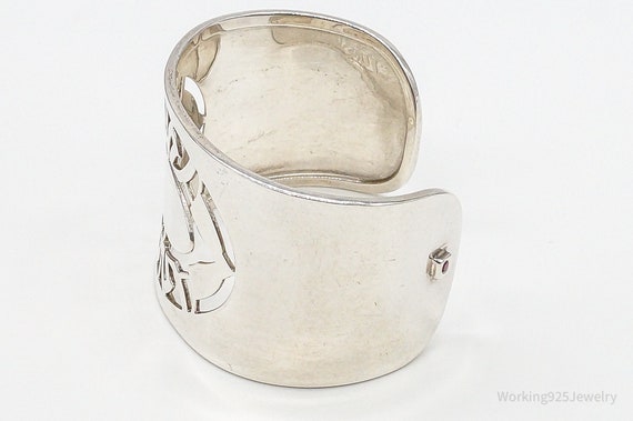 Designer ELLE Ruby Sterling Silver Cuff Bracelet - image 3