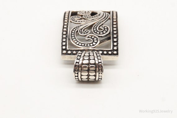Designer Silpada Art Deco Sterling Silver Pendant - image 9