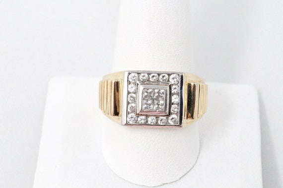 Vintage High End Fashion Gold Vermeil Cubic Zirco… - image 2