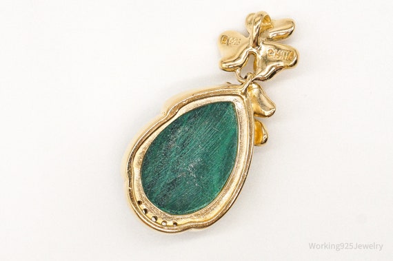 Designer Ross Simons Malachite Cubic Zirconia Gol… - image 6