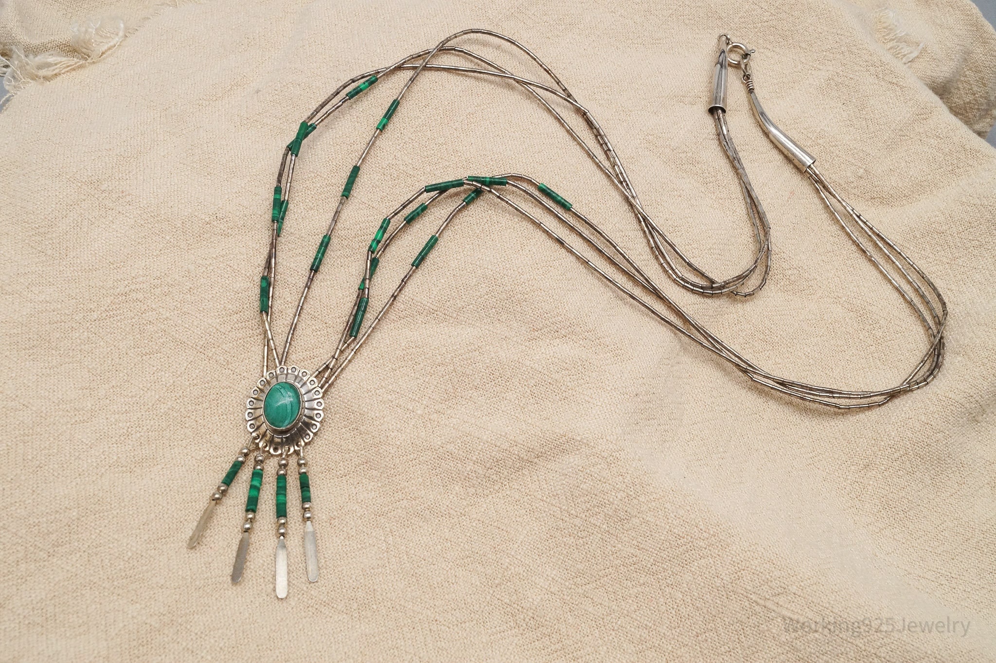 VTG Native QT Pendant on Carolyn Pollack Bead Sterling Silver