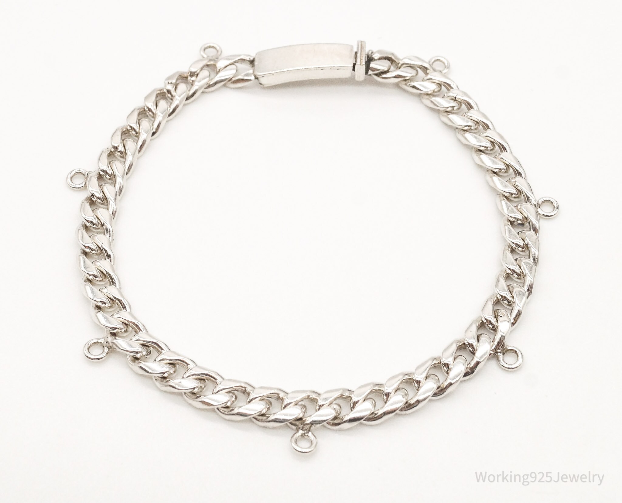 925 Sterling Silver Vintage Mexico ID Thick Heavy Byzantine