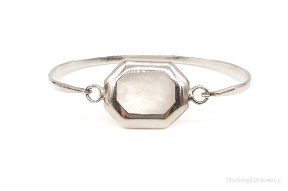 Vintage Mother Of Pearl Sterling Silver Bracelet - image 1