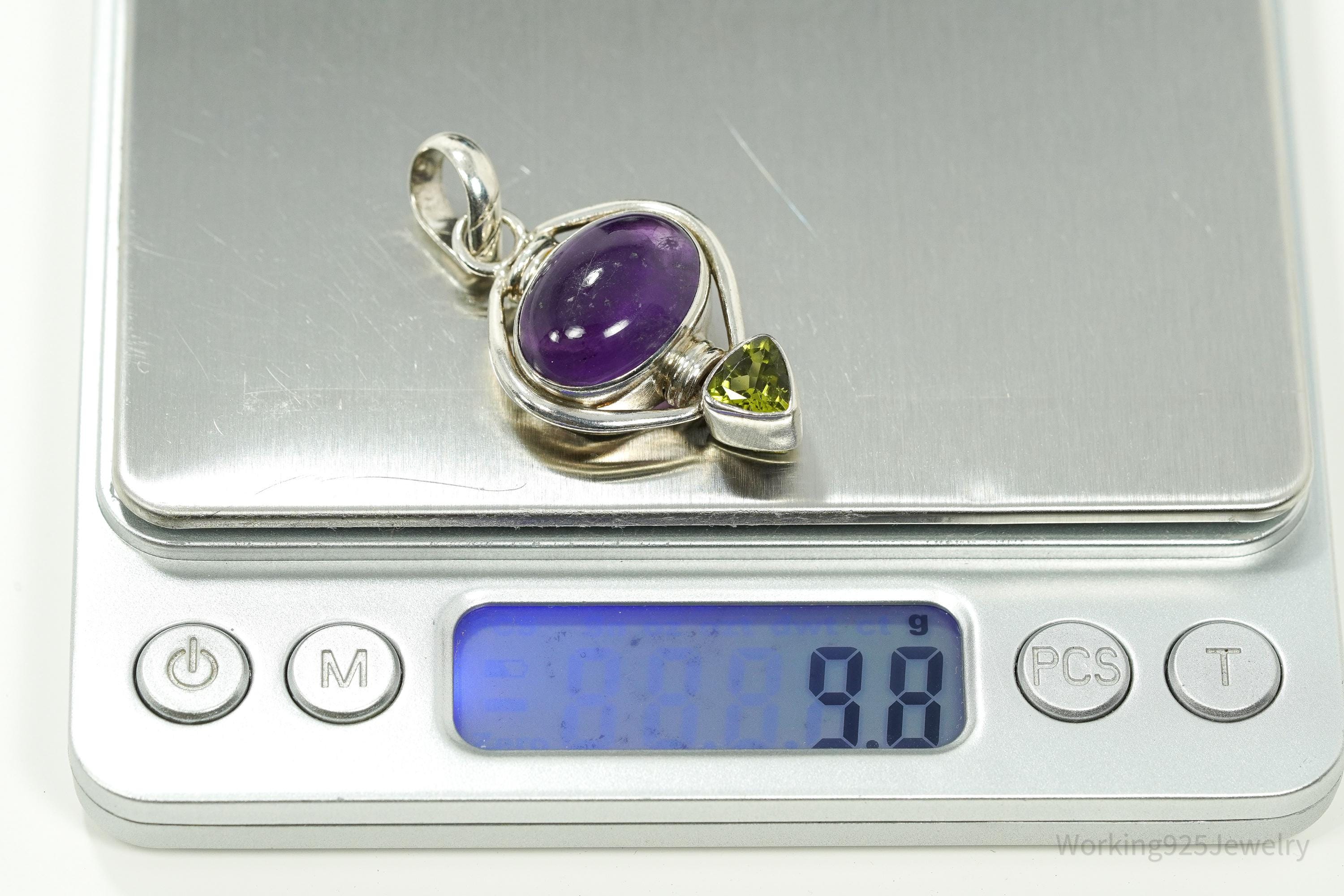 Collier Pendentif Argent 925 - Améthyste, Opale, Tanzanite, Péridot - Multicolore