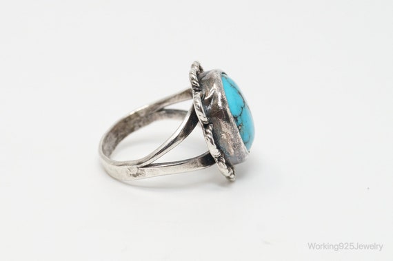 Vintage Native American Turquoise Unsigned Sterli… - image 7