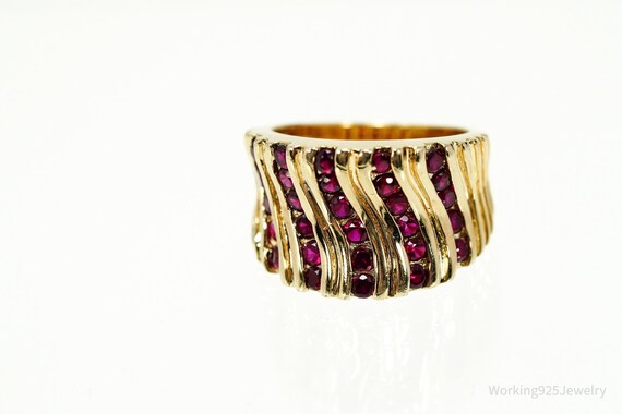 VTG Designer Ross Simons Ruby Gold Over Sterling … - image 5
