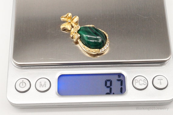 Designer Ross Simons Malachite Cubic Zirconia Gol… - image 8