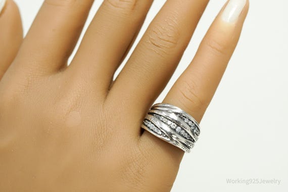 Designer Silpada Retired "Organics" Cubic Zirconi… - image 7