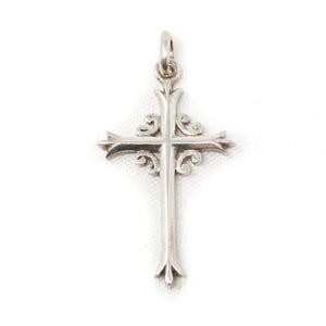 Vintage Cross Sterling Silver Necklace Pendant