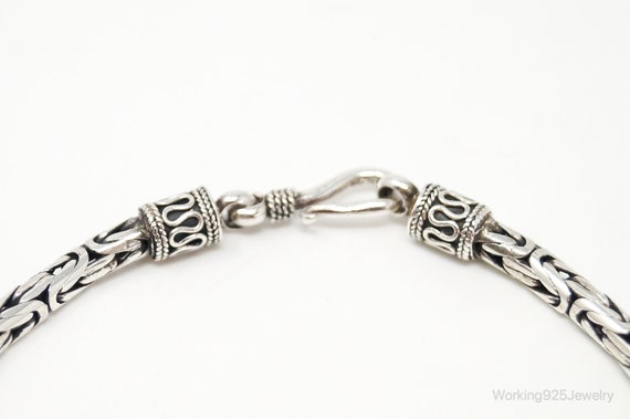 Vintage Byzantine Chain Balinese Sterling Silver … - image 4