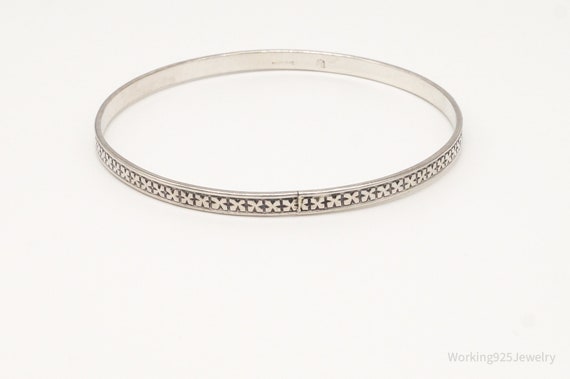 Antique Art Deco Sterling Silver Bangle Bracelet - image 5