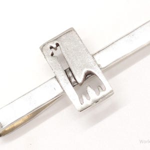 Raro clip de dinero vintage modernista Walter Wright Lama de plata esterlina
