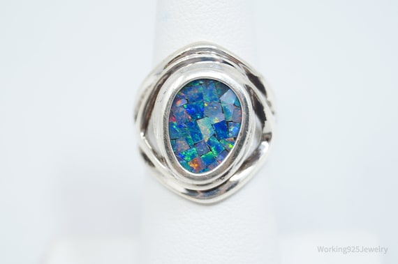 Vintage Designer Whitney Kelly Fire Opal Mosaic S… - image 2