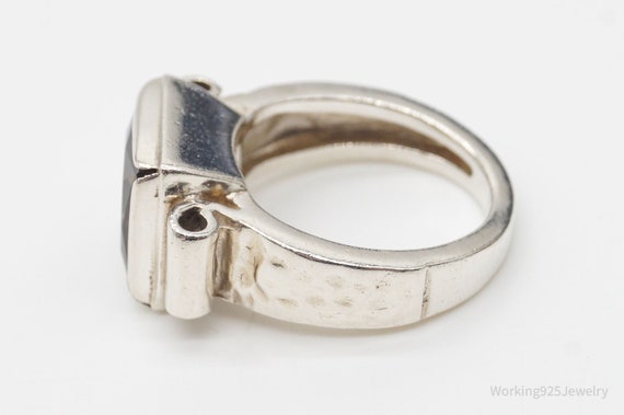 Vintage Large Smoky Topaz Sterling Silver Ring - … - image 5