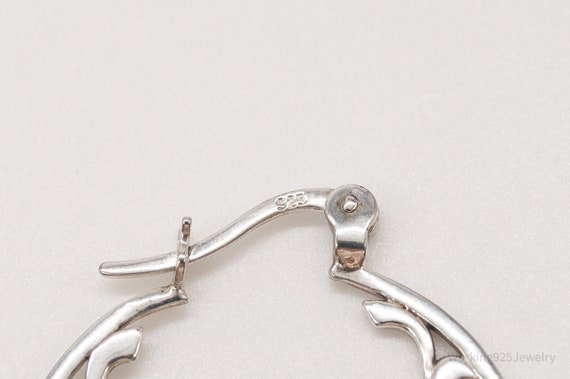 Vintage Art Nouveau Vines Sterling Silver Earrings - image 6