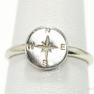 Vintage Compass Sterling Silver Ring - 6