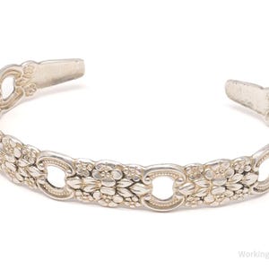 Antique Art Nouveau Repousse Sterling Silver Cuff Bracelet