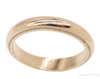 Antique McGrath Hamin 10K Gold Plated Band Ring - Size 6
