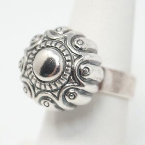 Vintage Rare Modernist Finland Finnish Designer Sterling Silver Coated Ring - Sz 6.25