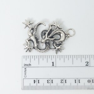 Vintage Dragon Sterling Silver Necklace Pendant image 9