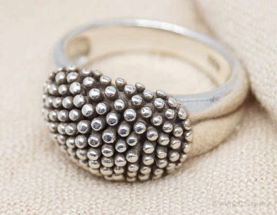 Vintage Modernist Style Sterling Silver Ring - Si… - image 1