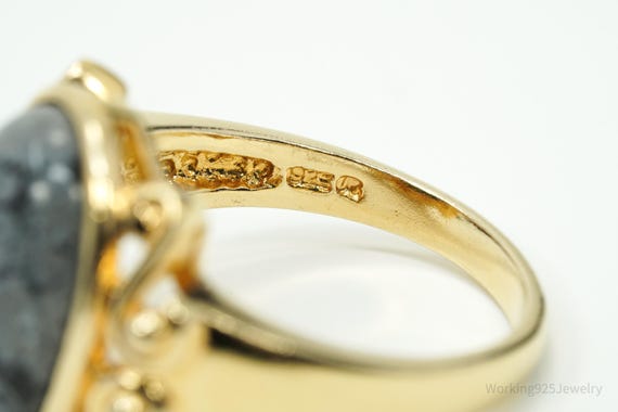 Designer Ross Simons Snowflake Obsidian Gold Over… - image 6