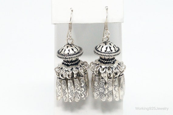 Vintage Chandelier Dangle Sterling Silver Earrings - image 2