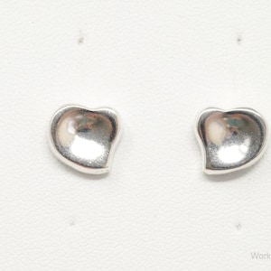 Modern Hearts Sterling Silver Earrings